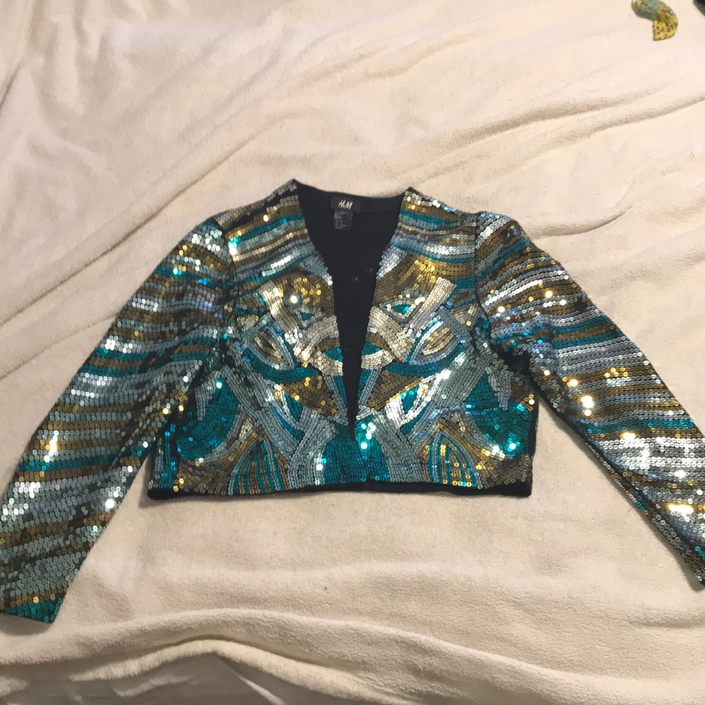 Sequin HnM  Cropped sweater
